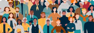 illustration of large variety of people